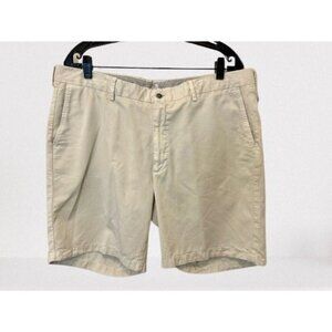 PETER MILLAR Collection Shorts Cotton Chino Khaki 7.5" In Sand Light Gray Color